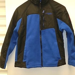 Minus Zero boys polar fleece jacket Medium blue and black